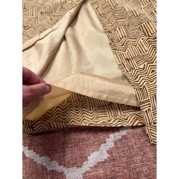 Women’s Vintage Spencer Jeremy Silk Lined MIDI Sleeveless Dress Size 8 Tan - Picture 5 of 6